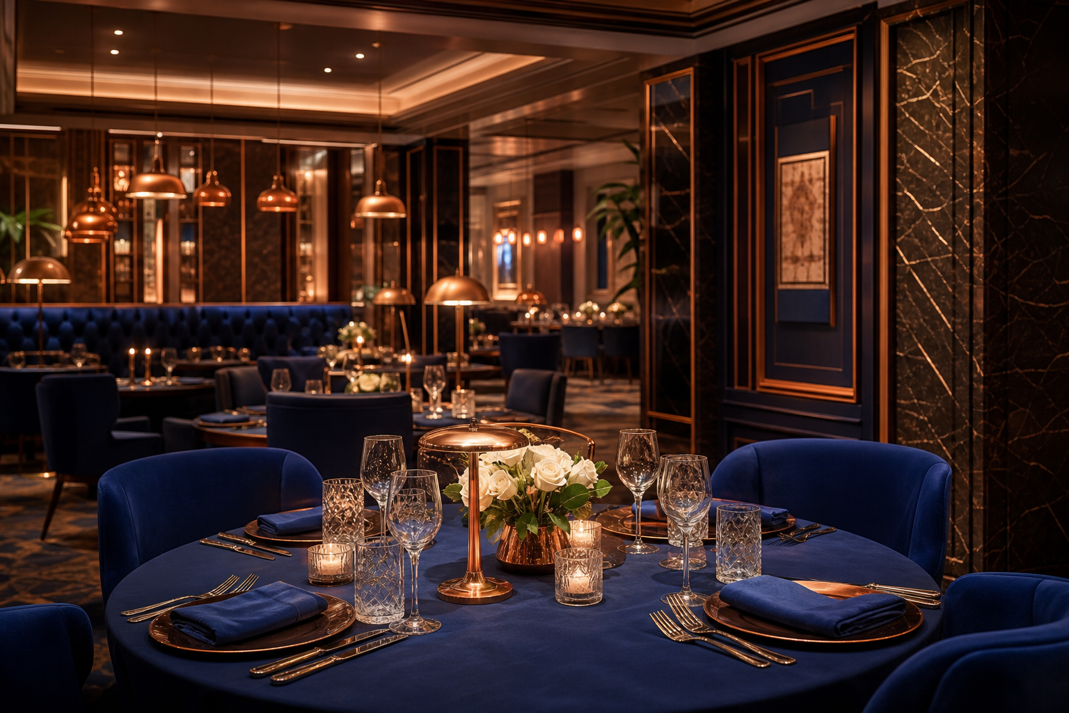 Salle à manger du restaurant FrenchVegas à Monaco
