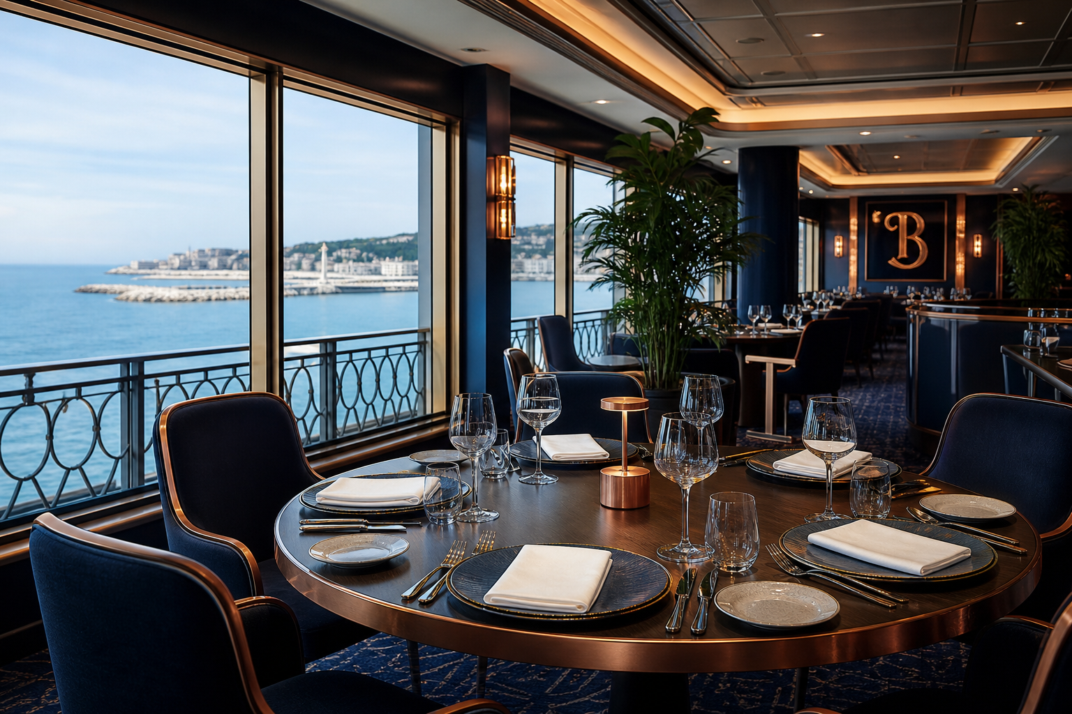 Restaurant Les Ambassadeurs face à la mer à Deauville