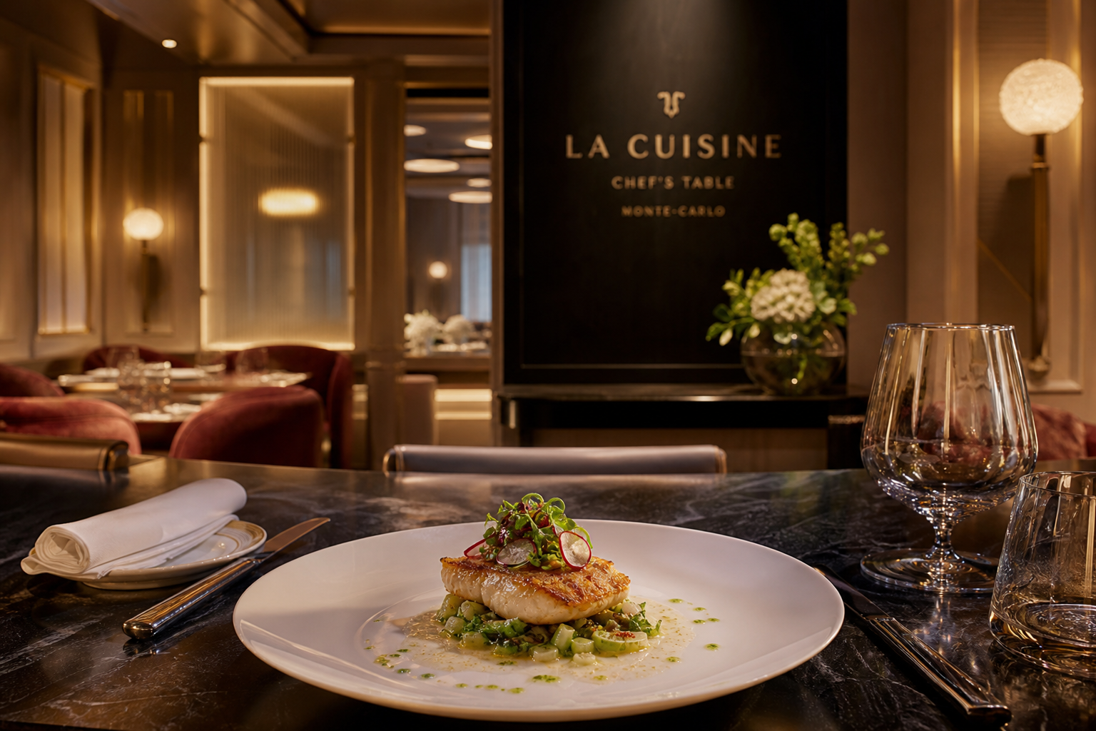 Cuisine ouverte du restaurant Atelier des Tables à Lyon